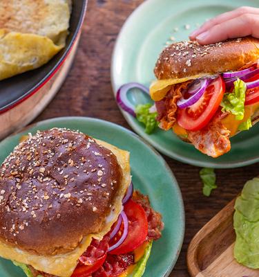One Pan Egg Burger